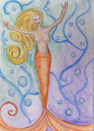 Goldfish Orange Mermaid