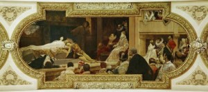 Das Theater Shakespeares - Deckengemälde im Burgtheater 1886